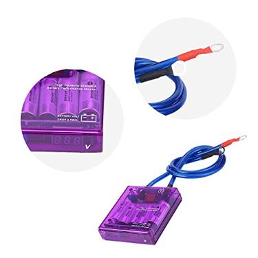 Imagem de Ymiko Conjunto Universal de Estabilizador e Regulador de Tensão para Economia de Combustível Com 3 Cabos de Aterramento, Azul (Roxo)