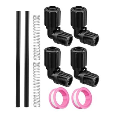 Imagem de MQLPXI 2 conjuntos de peças de clorador de piscina adequadas para alimentador/clorador automático Rainbow 320 e 322, inclui R172272 1/5.1 cm NPT conector de tubo de 90 graus R172091 tubo OD de 5/20.3