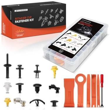 Imagem de A-Premium Kit de clipes de retenção de carro 120 peças (tipo 11) compatível com Jeep ZJ Series Grand Cherokee 1994-1998 Painel de acabamento de para-choque Conjunto de substituição de prendedor de