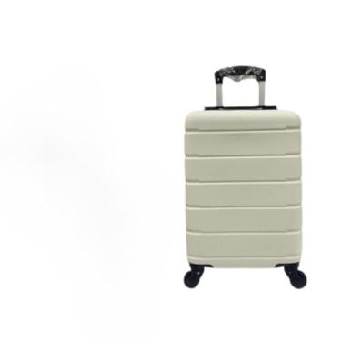 Imagem de Mala de Viagem com Rodinhas 360° Rígida com Cadeado – Tamanhos PP a G – Bagagem Resistente para Viagem(BRANCO (P) - 323)