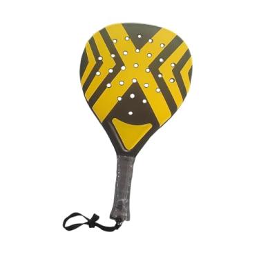 Imagem de oshhni Raquete de Padel/Tênis de Praia, Antiderrapante, Ideal para Entretenimento e Esportes ao Ar Livre, com Bolsa de Armazenamento, Preto Amarelo