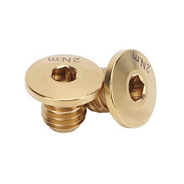 Imagem de Generic Parafusos de Tampa de Cilindro de óleo Integral de Liga de Titânio Com Excelente Acabamento para Freio Hidráulico de Bicicleta para M7000 M8000 M9000 M9020, 2 X Parafuso (Ouro)