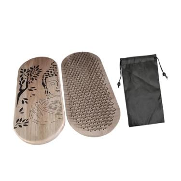 Imagem de simhoa Prancha de Massagem para os Pés Board, Prancha de Versátil para Iniciantes, em Madeira, com Bolsa de Armazenamento