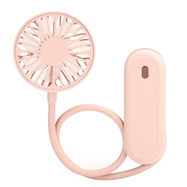 Imagem de Miniventilador USB, ventilador de pescoço recarregável com bateria de 1200mAh embutida, miniventilador portátil para uso em viagens no escritório doméstico