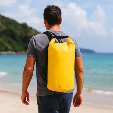 Imagem de Mochila impermeável resistente à água (5L-30L) – Saco de armazenamento flutuante com alças ajustáveis para caiaque, praia, pesca e passeios de barco