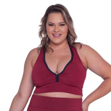 Imagem de Top Fitness Academia Nadador Com Bojo Feminino Plus Size - Multimarca,