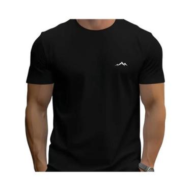 Imagem de Camiseta Casual De Algodão Para Homens, Estilo Esportivo, Gola Redonda