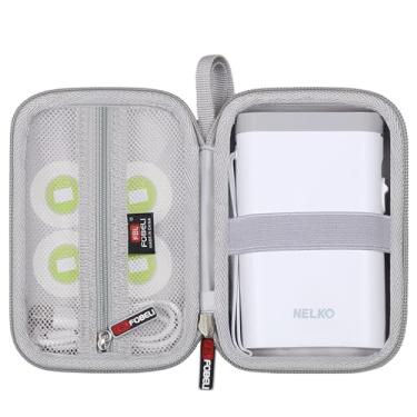 Imagem de FBLFOBELI Capa rígida para máquina de fazer etiquetas Nelko P21/TYPONOS P21/Niimbot D11/Phomemo D30 D35/JADENS D11/ORGBRO X1 X3 S001, bolso de malha para acessórios de fita de impressora de etiquetas