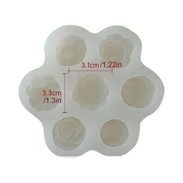 Imagem de Molde De Silicone Para Velas 3D De Rosa E Peônia Feitas À Mão, Sabonet