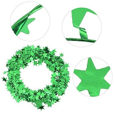 Imagem de Luqeeg Guirlanda de Estrelas Delicada Decoração de Fio de Ferro para Roupas de Casamento de Natal 7.5m Guirlanda de Estrela Pequena para Festa Ouro Prata Vermelho Azul Rosa Vermelha (Verde)