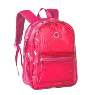Imagem de Mochila de Costas Transparente Neon com 42CM - Clio Ref CG3412