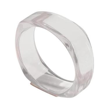 Imagem de Pulseira De Resina Acrílica Transparente Feminina Com Charms De Design