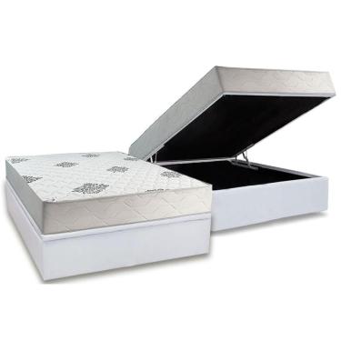 Imagem de Cama Box Baú Casal + Colchão Ortopédico Inovaflex Comfort Premium