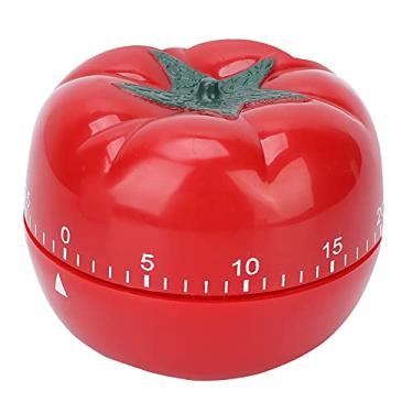 Imagem de SIWOTED Temporizador de corda mecânico em forma de tomate, salão de beleza doméstico, temporizador de contagem regressiva rotativa