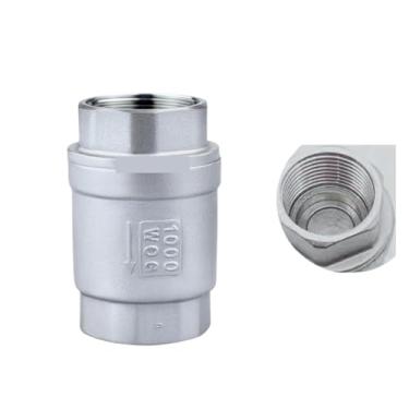 Imagem de 1 peça BSPT 3/20.3 cm aço inoxidável SS304 válvula de retenção 1000 WOG rosca em linha mola ferramenta de controle vertical