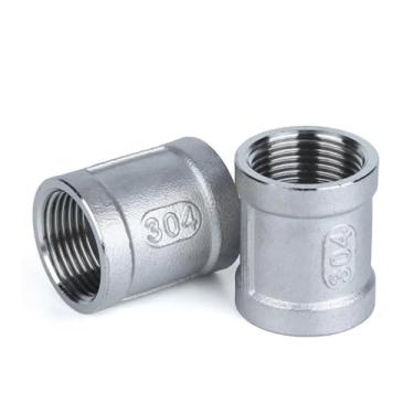 Imagem de 1/20.3 cm 1/10.2 cm 3/20.3 cm 1/5.1 cm 3/10.2 cm 2.5 cm 1-1/10.2 cm 1-1/5.1 cm 5.1 cm BSPT Conjunto de Acoplamento Fêmea 304 Aço Inoxidável Encaixe de Tubulação Água Gás Óleo (1-1/5.1/5.1 cm) cm)