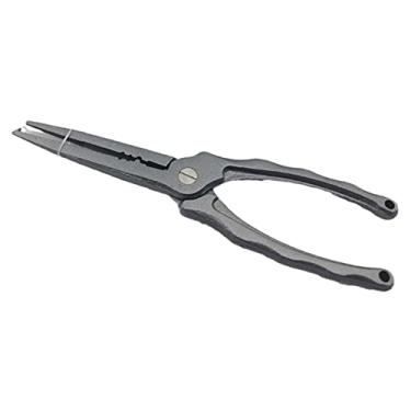 Imagem de Alicates de pesca, alicate de pesca, controle de desenganchamento, alicate de pesca multifuncional lua, alicate de anel dividido, gancho aberto, equipamento de pesca, cortador de arame, alicate de