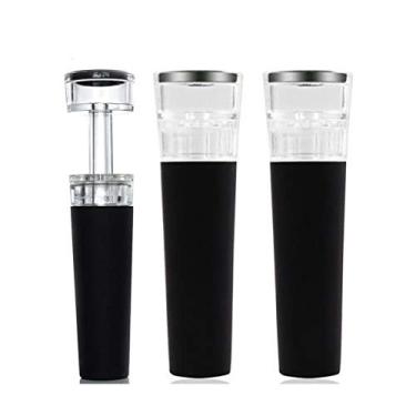 Imagem de U5GAAALPPQ9 3 peças de rolha de garrafa de cortiça, garrafa de champanhe, rolha de bomba de ar, selada a vácuo, acessórios de barra econômica, acessórios de vinho