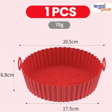 Imagem de Forma de Silicone para Air Fryer Redonda 20cm – Reutilizável, Antiaderente, Resistente ao Calor até 260°C, Fácil de Limpar – Acessório para Fritadeira Elétrica(1)