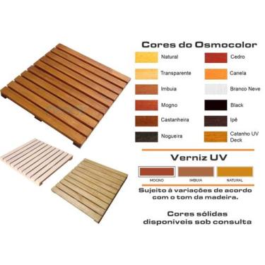 Imagem de Deck De Madeira Capacho Box Banheiro Piscina 128x78 cm NeonX Pintado, 