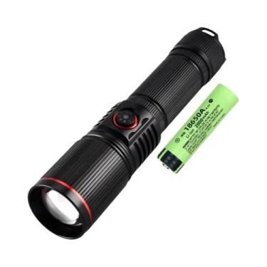 Imagem de Lanterna LED a Laser Branca De 30W Recarregável Por USB Com Zoom Para 