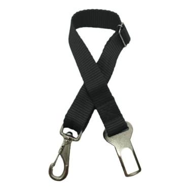 Imagem de Cinto De Segurança Pet Cachorro Gato Universal Veicular Ajustável Regulável Viagem Segura Até 35kg TáNaTela (Preto)