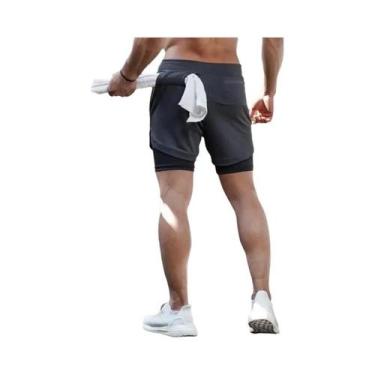 Imagem de Shorts De Corrida Masculinos 2 Em 1 De Secagem Rápida Verão 2024 Para 