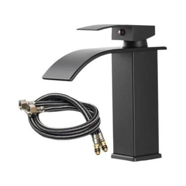 Imagem de Pia De Lavabo Em Aço Inoxidável Preto Com Tubo De Entrada De Água Quen