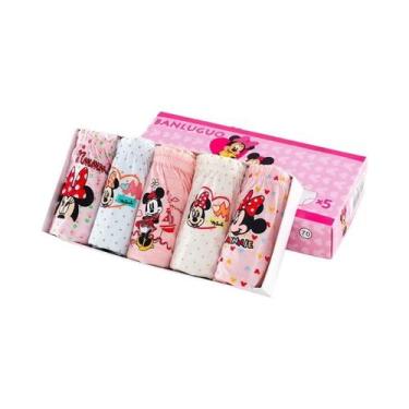 Imagem de Conjunto De 5 Calcinhas Triangulares De Algodão Macio Para Meninas Com