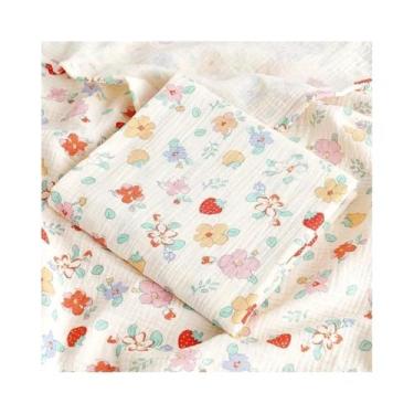 Imagem de Manta De Algodão Muslin Para Bebês, Macia E Respirável, Com Estampa De