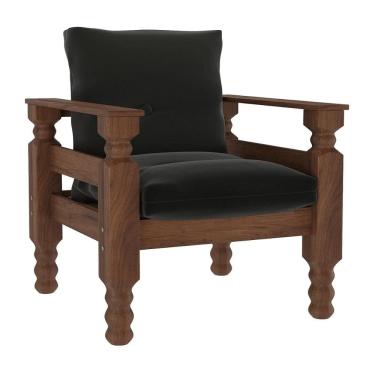 Imagem de Poltrona Madeira Maciça Liz Multimóveis CR7003 Grafite
