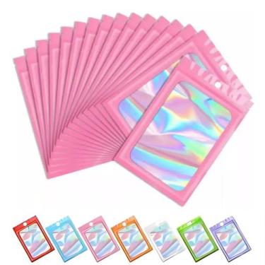 Imagem de Saquinho Plastico Poolsy Zip Lock 7x10 Colorido 50 Unidades, Rosa