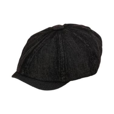 Imagem de Boina Octogonal Retrô Coreana Desbotada Com Aba Curta, Estilo Britânic