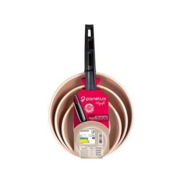 Imagem de Conjunto de Frigideiras Antiaderente Panelux Magnific Cereja 3 Peças, 