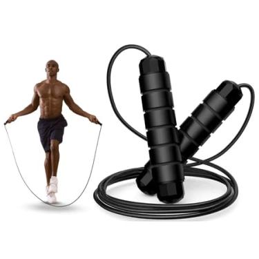 Imagem de Corda de Pular Profissional, 2,60 Metros, com Rolamento Giratório, Cabos em Borracha Antiderrapante, para Fitness e Exercícios