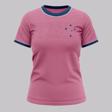 Imagem de Camisa Cruzeiro Copas Feminina Rosa - Braziline, P