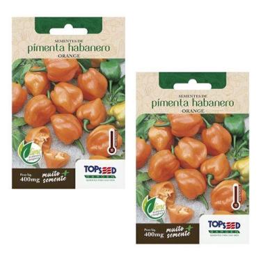 Imagem de 2x Sementes De Pimenta Habanero Orange Vasos Jardins Hortas - Topseed