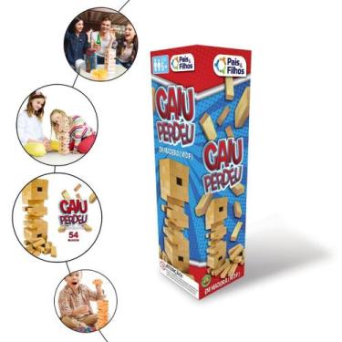 Imagem de Jogo De Mesa Caiu Perdeu Torre De Madeira Jenga Original NF - Pais E F