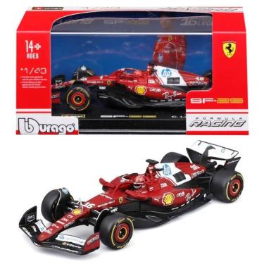 Imagem de Miniatura Bburago Ferrari SFR Team Race Car SF-25 F1 2025 Charles Leclerc 16 1/43 c/ Piloto