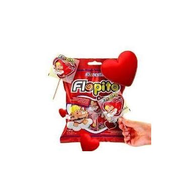 Imagem de Pirulito Flopito Coracao Vermelho Florestal 500G