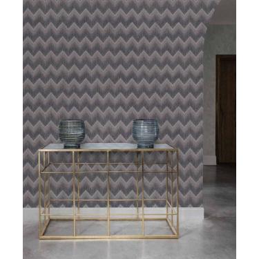 Imagem de Papel Parede Infinity Chevron Énico Cinza If3002 Rolo: 10M X