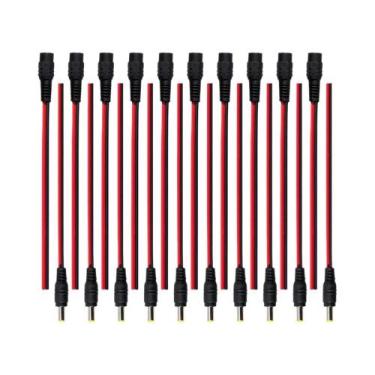Imagem de Adaptadores De Conector Macho E Fêmea De 5.5 X 2.1mm Para Cabos De Luz