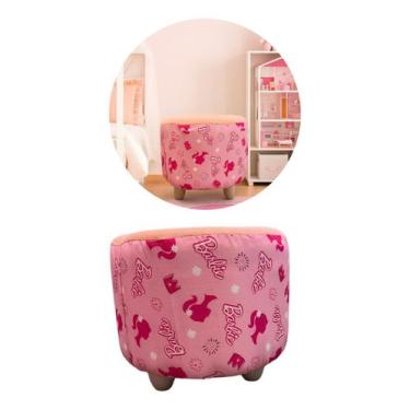 Imagem de Puff Rosa Infantil Estofado Confortável Para Quarto Infantil - Azul Mi