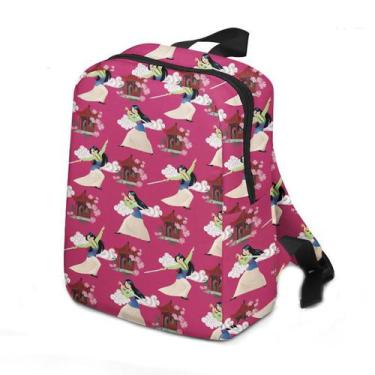 Imagem de Mochila Princess Kids School Bag com impressão 3D de algodão e poliést