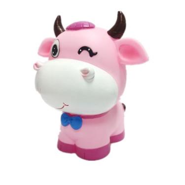 Imagem de Piggy Bank Creative Zodiac Cow tamanho grande 16x18x20cm PVC - Yiweisa
