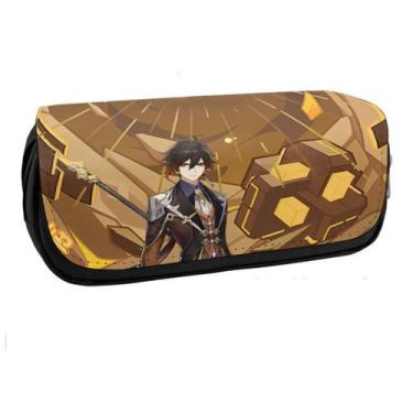 Imagem de Bolsa de lápis Genshins Impacts Morax Anime Poliéster 20x6,5x9cm - yiw