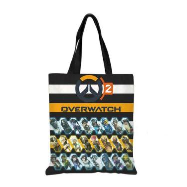 Imagem de Sacola de lona, presente para fãs de anime Overwatch, 38x35cm - Yiweis