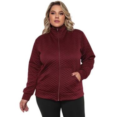 Imagem de Jaqueta Bomber Plus Size Feminina Matelassê Premium Inverno - EwG, Vin