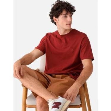 Imagem de Camiseta Dudalina Masculina Essentials Modal Logo Terracota-Masculino