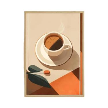 Imagem de Impressão Em Tela De Café Expresso Estilo Bauhaus De Meio Século, Arte